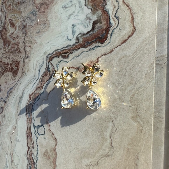 Elegant Crystal Drop Earrings - Picture 5 of 6